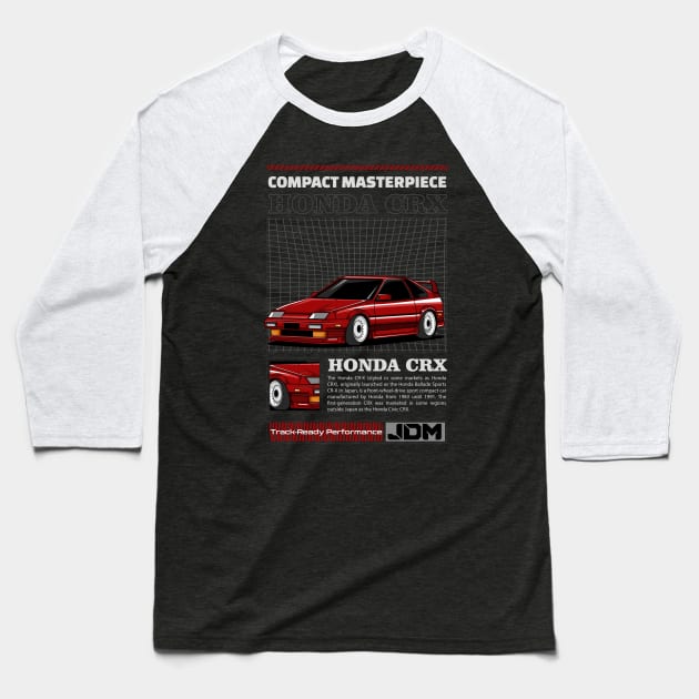 CRX Nostalgia Baseball T-Shirt by Harrisaputra